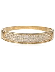 Sterling Silver Cubic-Zirconia Bangle Bracelet, 7.13"