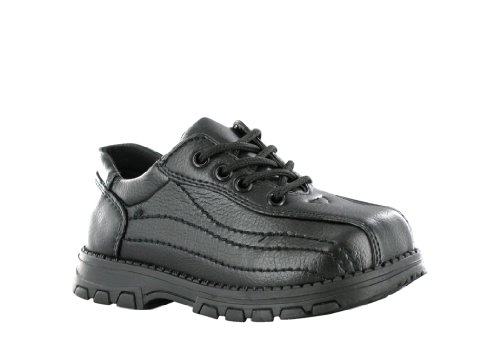 Trendz Toddlers Pebbled LTT Dress Shoe Black/Black
