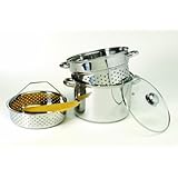 Excelsteel 8 Quart 18/10 Stainless Steel 4 Piece Muti-Cookware Set With Encapsulated Base