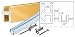 CRL Brite Gold Anodized Deluxe Shower Door Header Kit - 98 in long