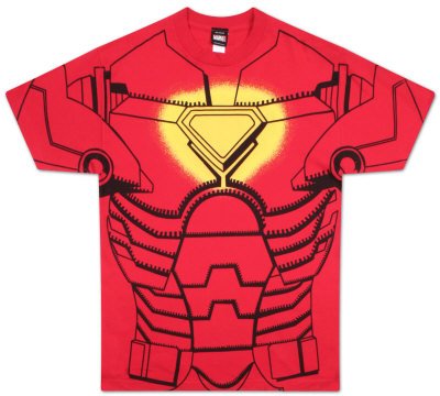 Iron Man – Costume Tee Specialty Products T-Shirt, XXL – Red
