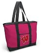 University of Wisconsin Pink Tote Bag UW Badgers - For Travel or Beach Best Unique Gift Ideas for Her, Women, or Ladies