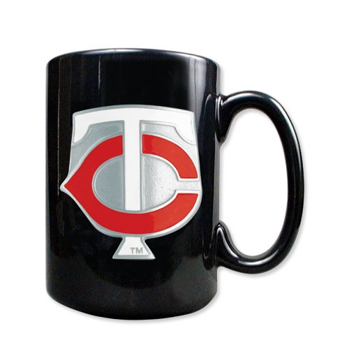 Minnesota Twins 15oz Black Ceramic Mug