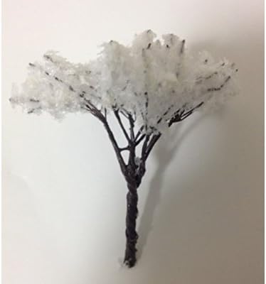 Trees model railway model diorama coniferous white wood 65mm 20 pcs set tree trees model railway model building (65mmX20 Set of (white wood))