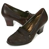 Born -- *Wellesley Dk Brown W6452 -- Women's Shoes,Pumps,Mary Jane