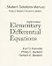 Student Solutions Manual for Elementary Differential Equations