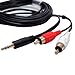 25ft 3.5mm Stereo Male to 2 RCA Male Splitter Cable