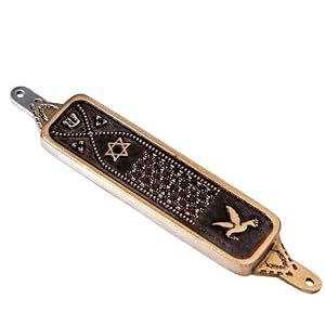 Mezuzah Traditional Black Enamel