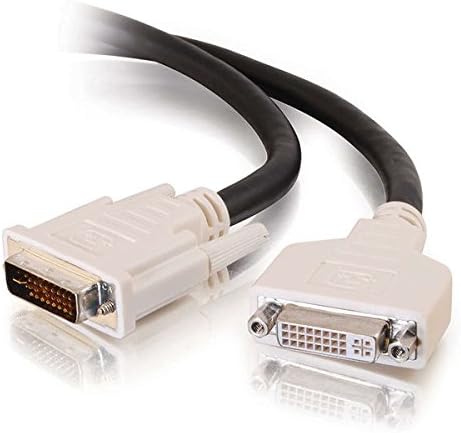 C2G/Cables To Go 29321 DVI-I M/F Dual Link Digital/Analog Video Extension Cable (2 Meter/6.6 Feet)