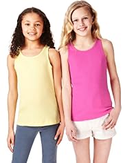 2 Pack Pure Cotton Assorted Vest Tops
