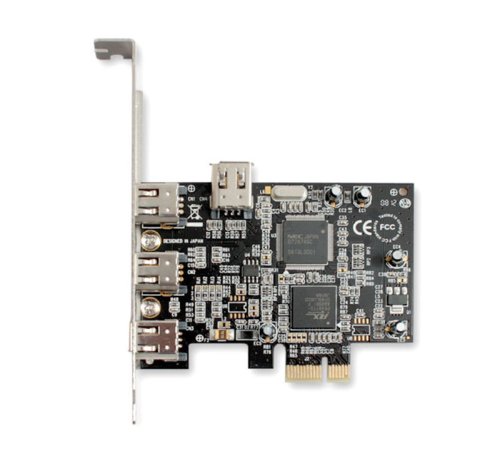Syba SD-PEX-NEC4F PCIe 1394a 400Mbps 4x 3 External + 1 Internal Ports with NEC Chipset