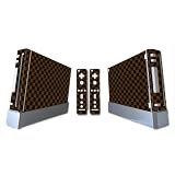 LV Style Design Wii Console + 2 Remotes Vinyl Skin Decal Cover Sticker Protector (Matte Finish)