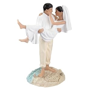 Beach Wedding Couple Figurine /Cake Topper Hispanic 41ixLR2m%2BjL. SL500 AA300 Beach Wedding Couple Figurine /Cake Topper Hispanic