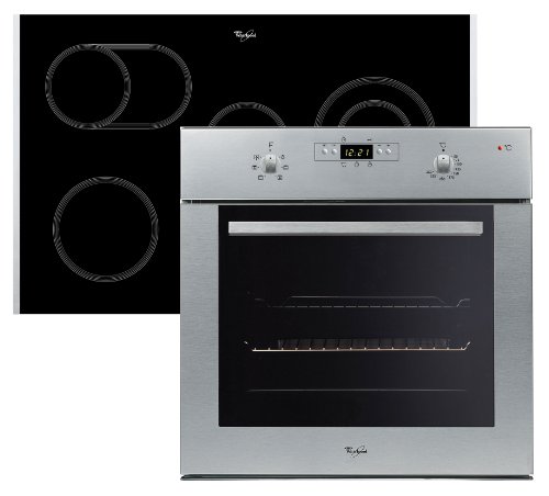 Whirlpool BKW 500100 IX XL Einbau-Backofenset / A / Kochfeld: Ceran / Herdfarbe: Edelstahl / Elektronik-Uhr / Touch-Control-Kochfeld