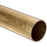 Brass Round Tubing, 1/2" OD, 0.44" ID, 0.03" Wall, 12" Length
