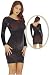 Sports : Glanz-Kleid - schwarzes Kleid im Silber-Glitzer-Look, Gr. M/L