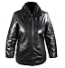 Ladies 3/4 Length Fur Collar Leather Jacket