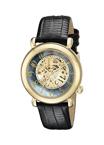 Stuhrling Original Women's 108.123527 Classic Metropolis Wall Street Automatic Skeleton Gold Tone Watch