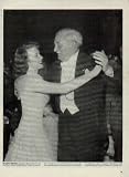 DEANNA DURBIN - The spirit of democracy was somehow displayed when Deanna Durbin and William Knudsen danced together to a hot version of 'Tea for Two' at the Gold Plate Breakfast. Deanna discovered that the Defense Commissioner was a 