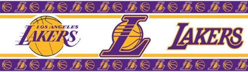 Los Angeles LA Lakers Kids Wallpaper Border