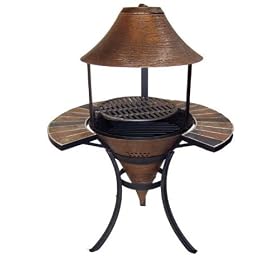 CGS SALJA37 Cast Iron Chimenea with Slate Table Ring