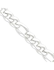 12.75mm, Sterling Silver, Figaro Chain, 9 inch