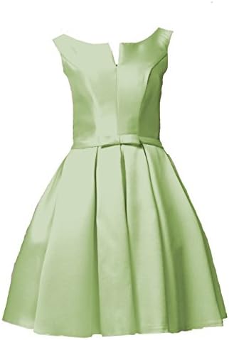 mashahan Elegant Short Length Bridesmaid Evening Dresses Apple Green US16