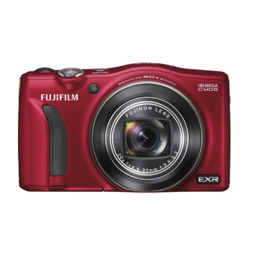 Fujifilm FinePix F770EXR 16.0 MP Digitalkamera - Rot - Inkl. Reise-Adapter