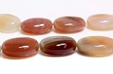 Carnelian Flat Oval 13x18mm Stone Beads 15 