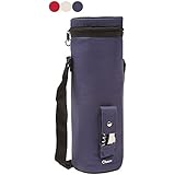 Observ Insulated Wine Tote Bag, Deep Blue - Wine Bottle Carrier with Bottle Opener