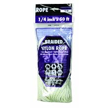 Rope King BN-1450 Braided Nylon Rope 1/4 inch x 50 feet
