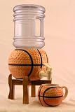 Indoor Fountains item: Basketball Beverage Dispenser on Wood Stand w Mug