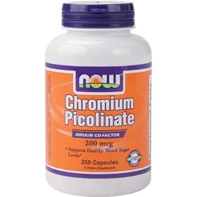 Now Foods Chromium Picolinate, 200 Mcg, 250 Capsules