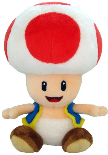 gadget geek - super mario plush toad soft stuffed plush toy japanese import japan import