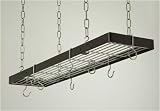 Rogar 2415 35 Inch x 8 1/2 Inch Rectangle with grid - Black/Chrome