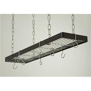 Small Rectangle Hanging Pot Rack with Grid