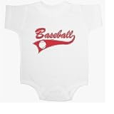 Baseball Swoosh - Sports and Games Baby Onesie