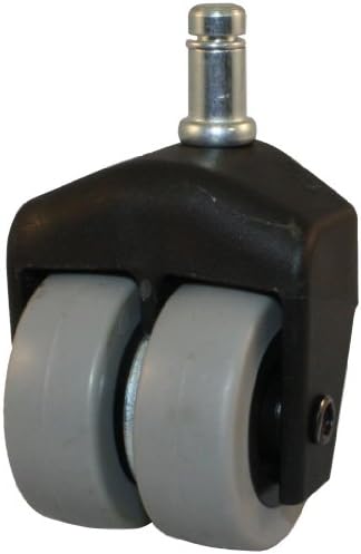 Jacob Holtz 205-2XTPR-40 X-Caster, low profile caster, thermoplastic rubber dual wheel small caster (Set of 4)