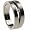 Titanium ring with matte polish, cubic zirconia stone, and comfort fit-Width: 8mm-size 5