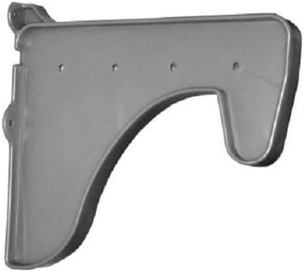 EZ Shelf - 1 End Bracket for Closet Shelf & Rod - Silver
