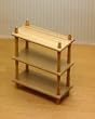 Dollhouse Miniature Open Shelving Unit in Natural Finish