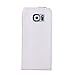 WAWO Samsung Galaxy S6 Case, Magnetic Closure Vertical Flip Leather Phone Case Cover for Samsung Galaxy S6 - White