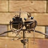 from Gardens2You Frog King & Queen Metal Wind Spinning Ornament