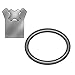 Rod Seal, 2 IDx2 3/8 OD, 3/16 W, PK 2