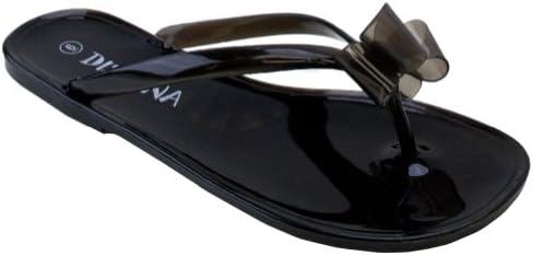 Didiana Devin-03 Women Summer Jelly Casual Flat Flip Flop Rain Shoes Thong Sandals Slippers 10 US