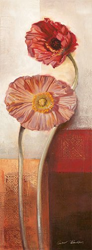 Eurographics GB1135 Hochwertiger Kunstdruck - Mohn, Gabor Barthez, Powerful Poppy 13 x 35 cm