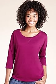 Scoop Neck 34 Sleeve Top with Modal