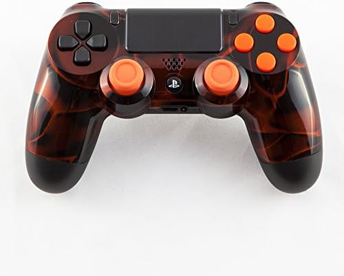 Candy Orange White Swirl PS4 Custom Controller