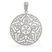 Rhodium Plated Pendant with CZs and Heart Design