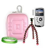 Kodak PlaySport HD Waterproof Pocket Video Camera Mini Camcorder Accessories Kit: EVA Smooth Pink Protective Hard Kodak Camera Case + PINK Kodak Camera Tripod with Flexible Grip Legs + Universal Kodak Screen Protector + Live * Laugh * Love VG Wrist Band!!!